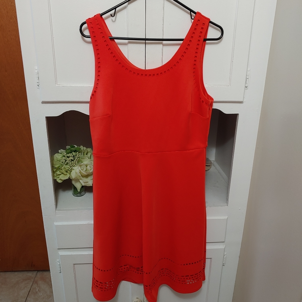 Orange a line dress
